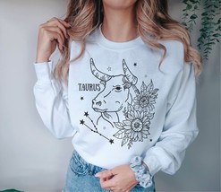 Taurus Zodiac Sign Sweatshirt, Astrology Taurus Sweater, Horoscope Lover Gift fo - £35.65 GBP