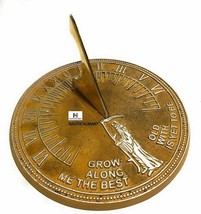 Medieval Epic Brass Sundial Grow Old Along with Me (Black Sundial) - £80.26 GBP+