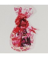 Valentines Day 5pc Cellophane Basket Bags With Pull Bow 2 Styles - 22&quot;x2... - $11.75