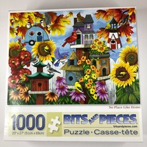 Bits and Pieces Puzzle "No Place Like Home" 1000 Pieces Birds Flowers Bird House - $15.00