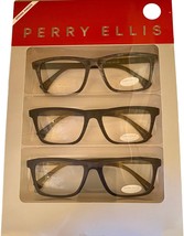 Perry Ellis  Mens 3 Pack Plastic Rectangle Reading Glass PEBX 53 1.5 - £21.51 GBP