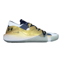 Under Armour UA Men&#39;s Anatomix Spawn Low Basketball Shoes White / Gold S... - $94.05