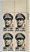 U S Stamp - 6 cent Douglas MacArthur Stamp - Plate Block - £2.36 GBP
