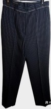 Escada Pants Size 28 New Wool Blend Black/White Stitching Straight Leg H... - £15.56 GBP