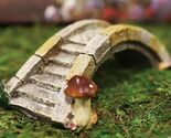 Fairy Garden Miniature Stone Bridge with Toadstool Mushroom Figurine 7" L - $16.99