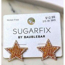 Sugarfix By Baublebar Sparkly Rose Gold Star Studded Earrings New - £7.83 GBP