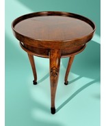 Chippende 3 leg Round Mahoghany Side Occassional Table 21&quot;T Carved Leave... - €254,75 EUR