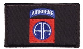 Army 82ND Airborne Division 2 X 3 Embroidered Black Patch With Hook Loop - £22.83 GBP