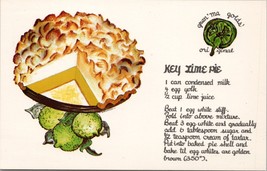 Key Lime Pie Recipe Florida Keys Postcard PC555 - £5.58 GBP