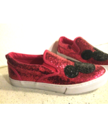 Gap Disney Minnie Mouse Glitter Slip-on Sneaker Shoes Girls Size 4 Hot Pink - $20.44 CAD