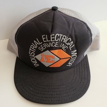 Industrial Electrical Motor Service Inc Mesh Snap Back Trucker Cap Black... - $7.91