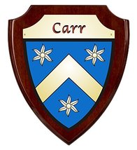 Carr Irish Coat of Arms Shield Plaque - Rosewood Finish - £34.51 GBP