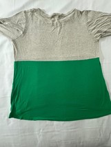 Eloges Women’s Tan & Green 3/4 Sleeve Blouse Top Size Large Made In USA image 6