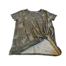 Jodifl Women’s Camouflage Shirt Medium Large Camo Tie Up Top Blouse Tshirt - £18.36 GBP