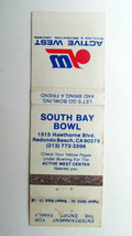 South Bay Bowl - Redondo Beach, California 20 Strike Sports Matchbook Cover West - £1.39 GBP