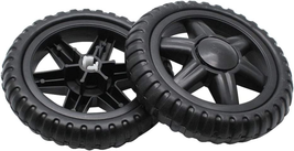 Suiwotin 2PCS Black Shopping Cart Wheels Replacement Rubber Foaming, 5.1&#39;&#39; Diame - £9.65 GBP