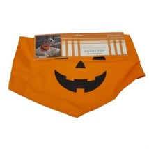 Dog Scarf Halloween Pet Clothes Pumpkin Jack o&#39; Lantern Orange Bandana Kirklands - £3.88 GBP