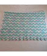 Handcrafted Baby Blanket Pastels Unisex 34x46 Rectangular - $15.48