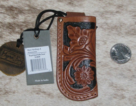 Hand Tooled #4844 Leather Small Knife Sheath 1.75&quot;x3.75&quot;~Belt Loop~by My... - £10.72 GBP