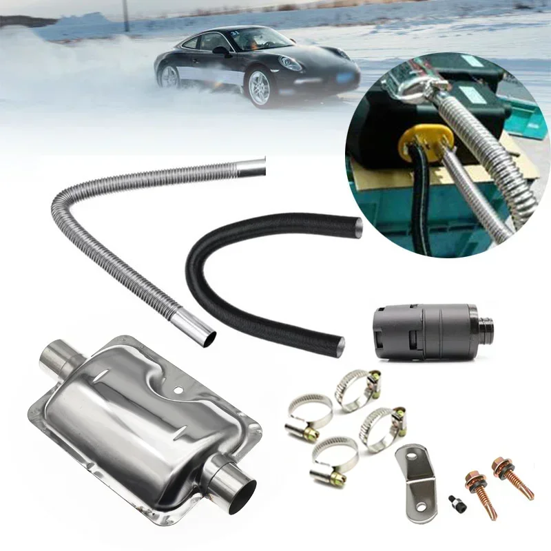 Diesel Parking Heater 24mm Exhaust Silencer Muffler + 25mm Air Filter + 2Pipe - £10.33 GBP+