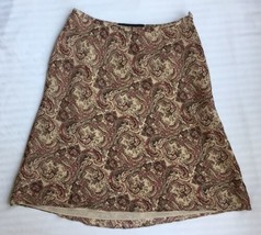 Mark By Marc Jacobs Lined Skirt Size: 0 (Extra Small) New Ship Free Paisley Silk - £155.16 GBP