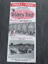 Regina Grape Products Winery Tour California lilliputian horses brochure... - $17.50