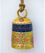 Vintage Swiss Cow Bell Metal Decorative Emboss Hand Painted Farm Animal ... - £77.07 GBP