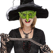 Old Witch Mask Halloween Masquerade Foam Goblin Mask Scary Green Half Face Eagle - £14.25 GBP
