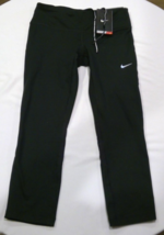 Nwt - Nike Women&#39;s Epic Run Black DRI-FIT Tight Fit Crop Leggings -Small - £41.14 GBP