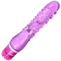 Erotic Bumpy Vibrator - Purple Waterproof Vibrations For Women- Multi-Speed Dial - £25.94 GBP