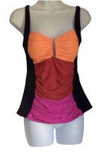 Venus Slimming Swimsuit Tankini Orange, Red, Black &amp; Pink SZ 10 - $19.99