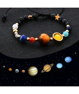 Chakra  Bracelet Beads Jewelry Natural Stones Solar System Planets Gift - $14.24