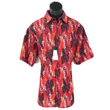 Bassiri Men&#39;s Casual Button Front Shirt Red Blue White Microfiber Sizes ... - $59.99