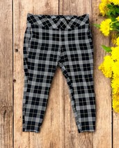 TORRID SIZE 3 Slim Fix Pixie Pant Black White Yellow Plaid Pants Legging... - $24.75