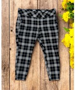 TORRID SIZE 3 Slim Fix Pixie Pant Black White Yellow Plaid Pants Legging... - €21,39 EUR