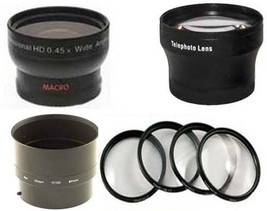 Wide Lens + Tele Lens + Close Up Set + Tube bundle for Nikon Coolpix P530 &amp; L830 - £71.09 GBP