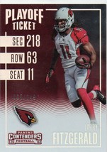 2016 Panini Contenders Playoff Ticket Football Card #15 Larry Fitzgerald /249 - $1.99