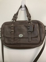 Coach Chelsea Large Chocolate Turn Lock Convertible 14017 Brown Leather ... - $155.00