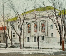 c1910 St Clair Memorial Hall Greenville Ohio Vintage Postcard Winter Con... - £14.64 GBP