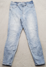 Spanx Jeans Womens Large Blue Denim Solid High Rise Super Skinny Ankle P... - $37.08