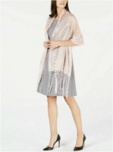 INC Women&#39;s Floral Sequined Fringe Evening Wrap, Blush Pink - MSRP$32.50 - £7.78 GBP