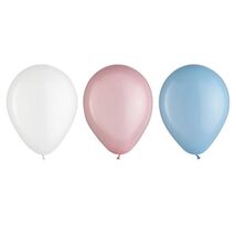 100-5” Latex Balloons, Pink, Blue & White, Gender Reveal, Baby, Birthday Party - $23.75