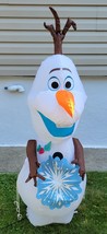 *W4) Gemmy Disney Frozen II Olaf Holiday Inflatable Outdoor Christmas De... - $29.69