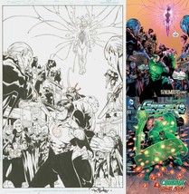 Billy Tan Rob Hunter Original Art Splash Page Green Lantern #25 ~ Kyle &amp; Kilowog - £1,184.04 GBP