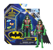 DC Spin Master Bat-Tech Robin 4&quot; Action Figure with 3 Mystery Accessories MOC - £10.13 GBP