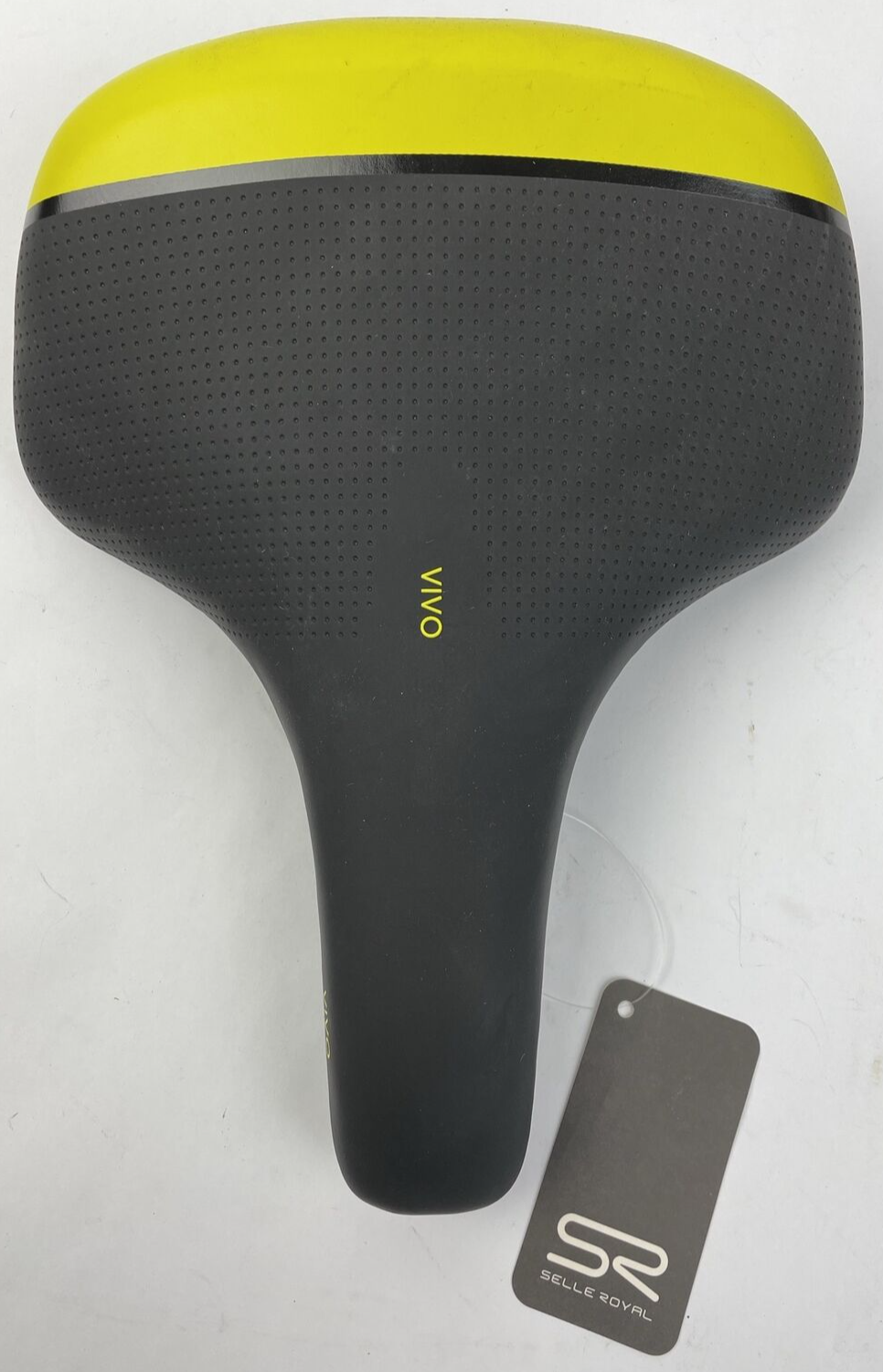 NWT Selle Royal VIVO  Bicycle Saddle Black w Yellow Accents Model 1504URN LOOK - $33.65