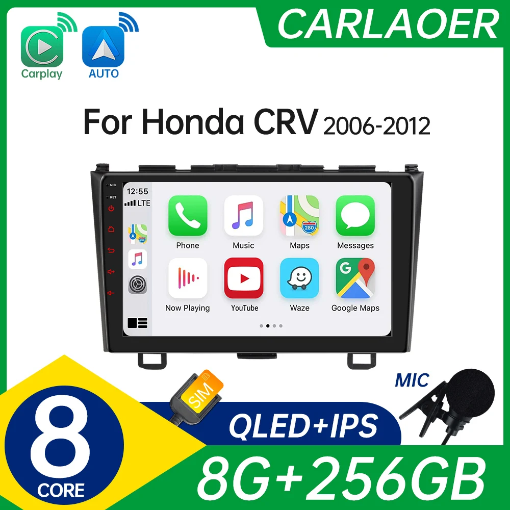 2 din Android Auto Carplay Car Radio Multimedia For Honda CRV CR-V 3 RE 2006 - - $117.00+