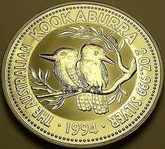 Gem Unc Silver Australia 1994 2 Dollars~Kookaburra - £81.91 GBP