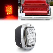 Red LED RH Tail Lamp Clear Lens Black Housing Assembly for 40-53 Chevy GMC Truck - £44.01 GBP