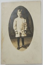 Rppc Young Boy Victorian Outfit Button Up Boots John James Tomlinson Postcard R7 - £7.03 GBP